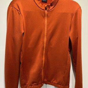 Ornot Men’s Grid Thermal Long Sleeve Jersey Large Mars Orange Polartec Made USA